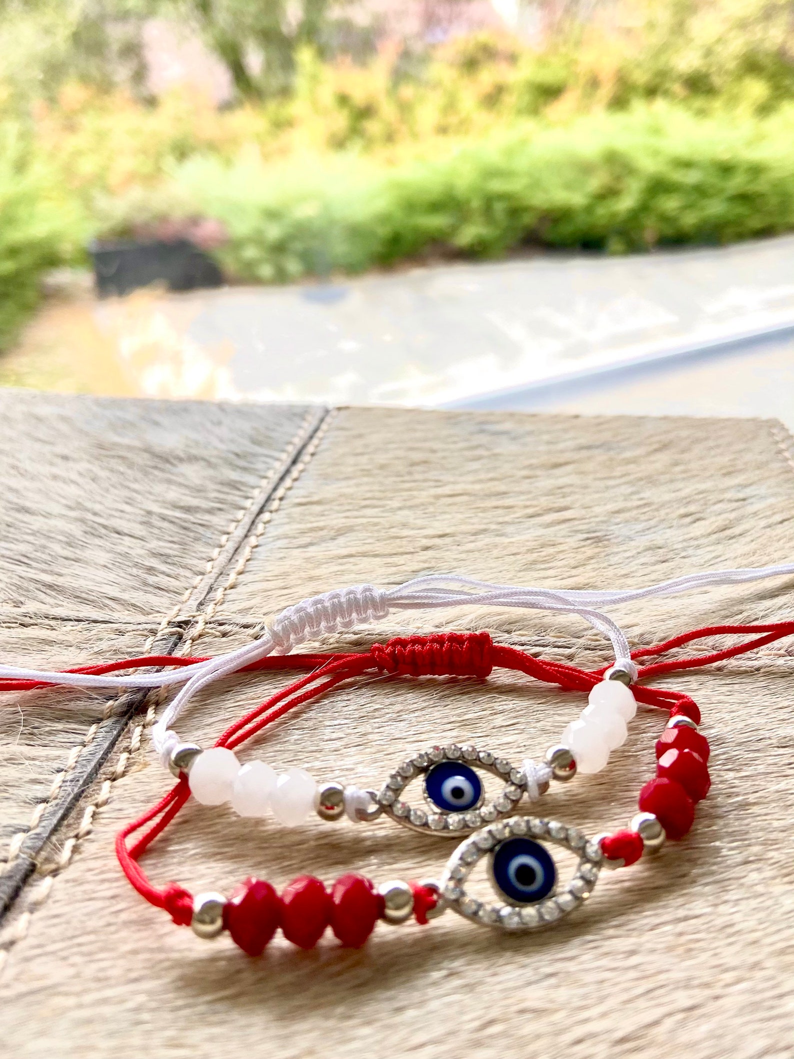 Two Nazar Bracelet Evil Eye Bracelet Red strings bracelets Etsy