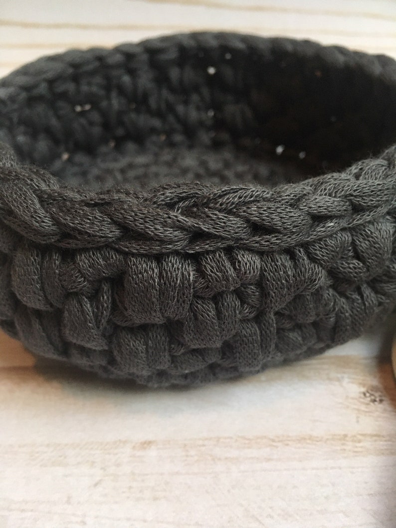 CROCHET BASKET handmade storage chic simple basket crocheted house warming gift
