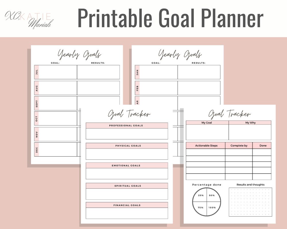 The Goal Planner New Years Goal Planner Goal Planner 2021 - Etsy