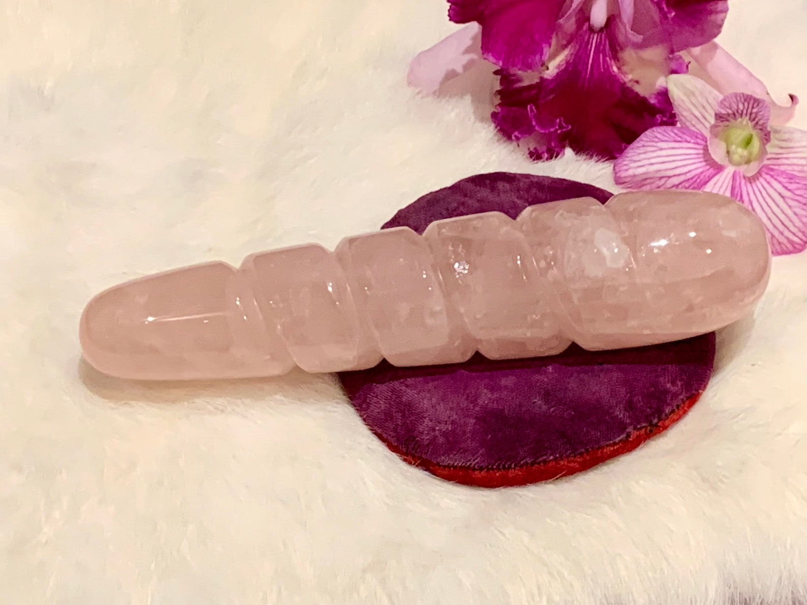 Rose Quartz massage wand Crystal Healing Massage Wand Etsy