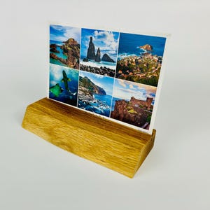 Portacarte in legno | Supporto in quercia | Supporto per foto | Segnaposto | Segnaposto | regalo sostenibile e senza tempo | decorazione