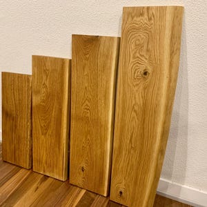 Oak shelf with tree edge | solid wood shelf | base | window sill | washstand | shelf | wooden shelf | custom-made shelf | bathtub shelf