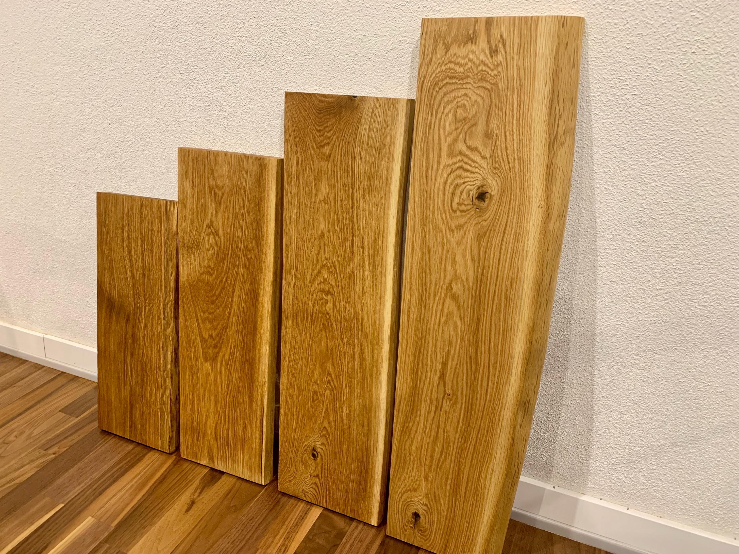 Mensola Legno Massello Rovere 130cm - Scaffale Rustico Per Cucina O Libreria