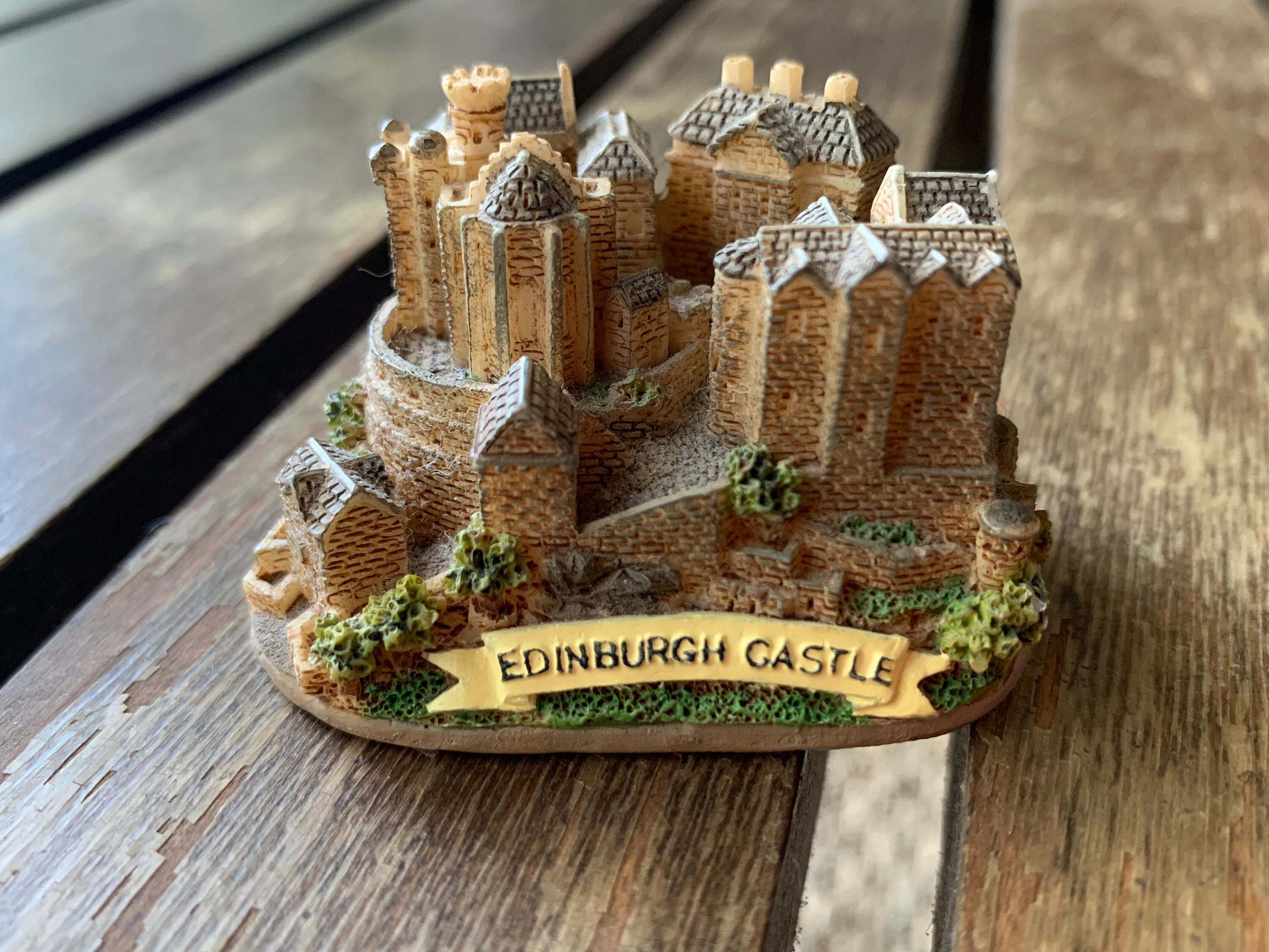 スコットランド　スターリング城　スタチュー　置物　アンティーク　ハンドメイド 1992 Vtg Fraser Creations The Souvenir Collection Stirling