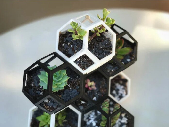 Plantygon Planters - 3D Printed Geometric Stacking 3Dprintsandwoodcraft