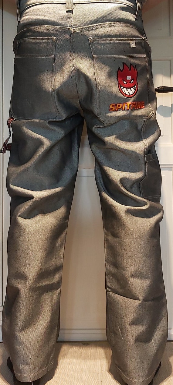 silver baggy jeans