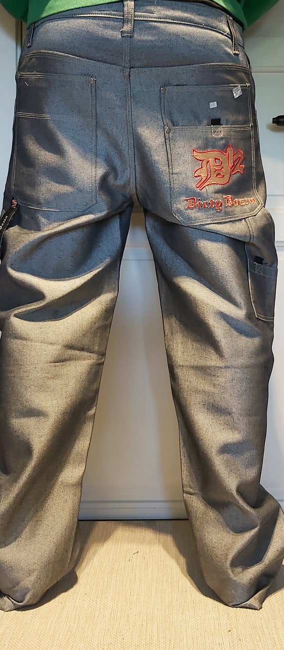 silver baggy jeans