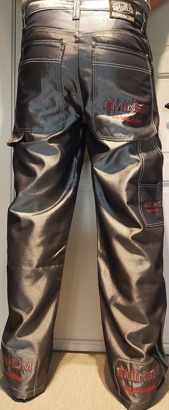 silver baggy jeans