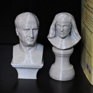 Cicero and Cato Busts - 5&quot; Statues of the Iconic Roman Statesmen