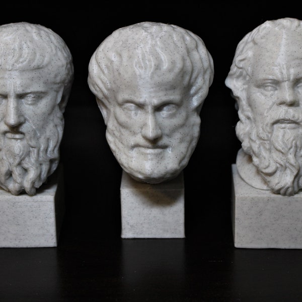 Plato Aristotle Socrates Busts; Statues of the Greek Philosophers