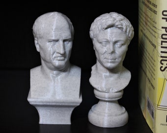 Cicero and Pompey Busts - 5" Statues of the Roman Statesmen - Defenders of the Roman Republic