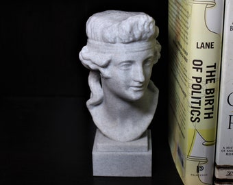 Busto Dioniso/Bacchus; Estatua de 7 pulgadas del Dios griego y romano del vino