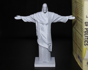 Christ the Redeemer Statue; 7" Art Deco Sculpture of Jesus Located in Rio de Janeiro Brazil