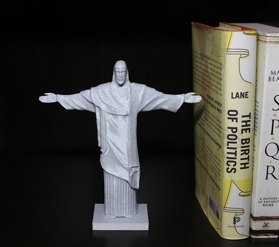 Christ the Redeemer Statue; 7" Art Deco Sculpture of Jesus Located in Rio de Janeiro Brazil