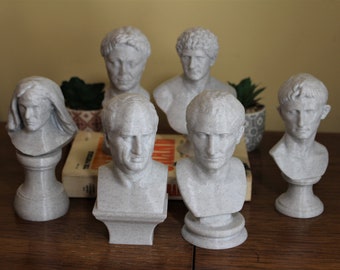 Caesar Cicero Cato Pompey Augustus Antony Busts - 5" Statues of the Iconic Romans