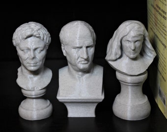 Cicero, Pompey, and Cato - 5" Statues of the Roman Republic Defenders