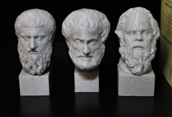 Plato Aristotle Socrates Busts; Statues of the Greek Philosophers