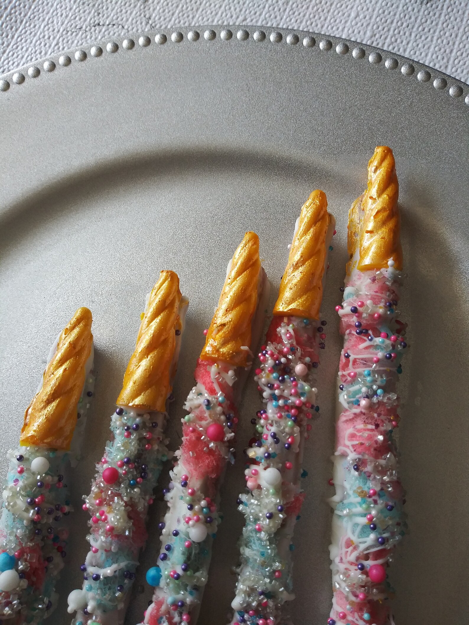 Unicorn Themed Chocolate Covered Pretzel Rods/ Custom & Etsy
