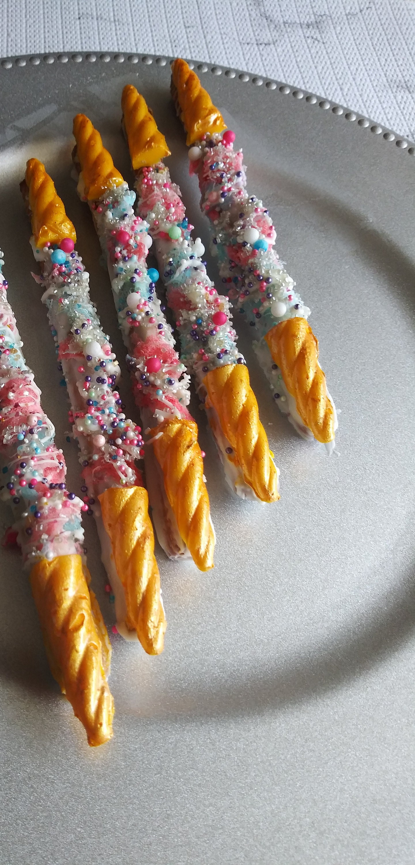 Unicorn Themed Chocolate Covered Pretzel Rods/ Custom & Etsy
