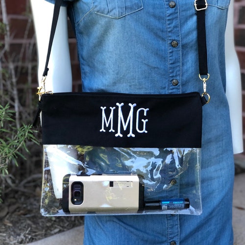 Game Day Bag Clear Stadium Bag Clear Crossbody Purse Etsy