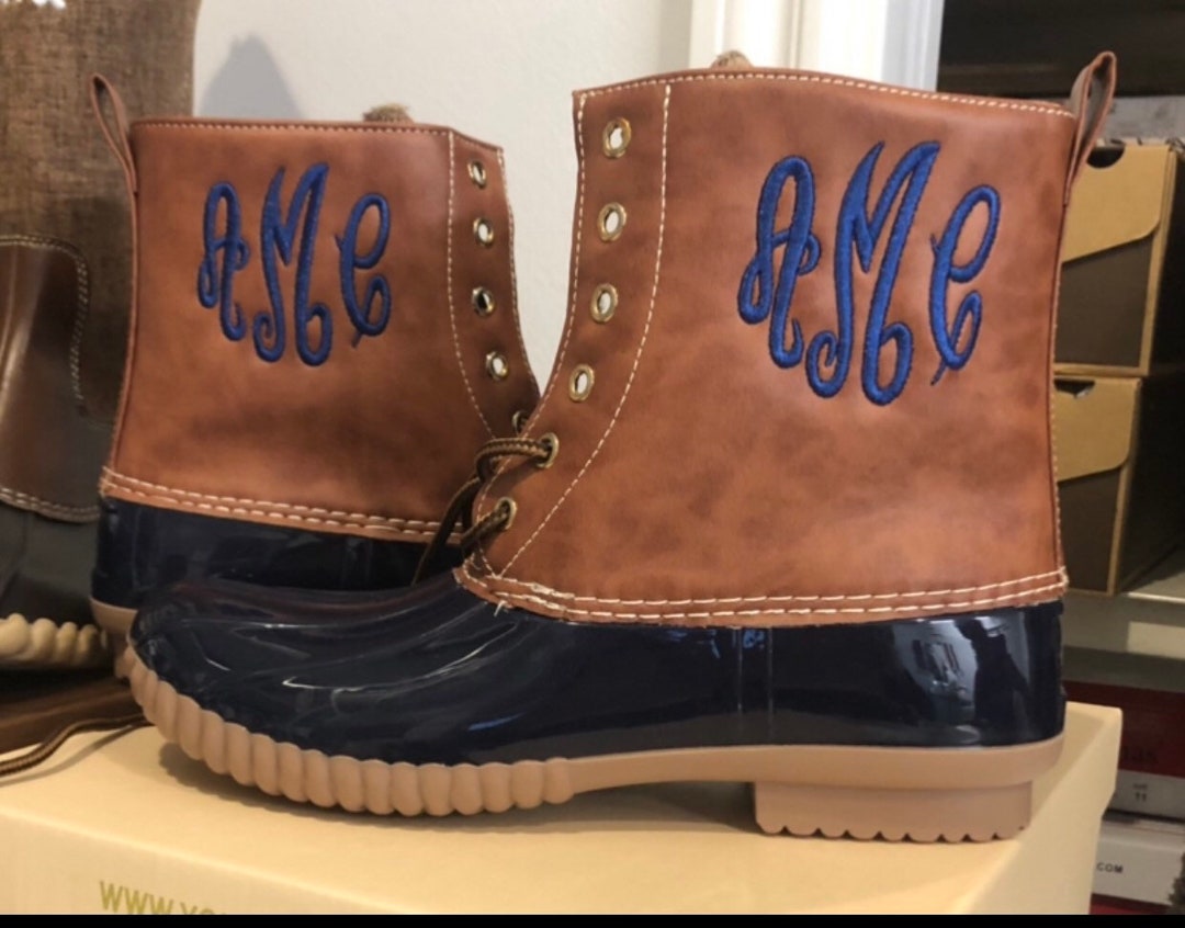 womens navy duck boots