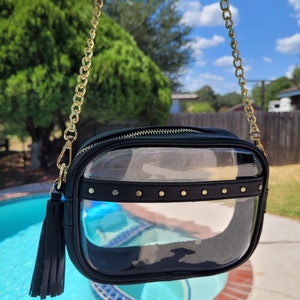 Clear Stadium Bag Crossbody Clear Bag Personalized Clear Purse Football Bag Clear Tote Stadium Transparent Clear Cell Phone Holder