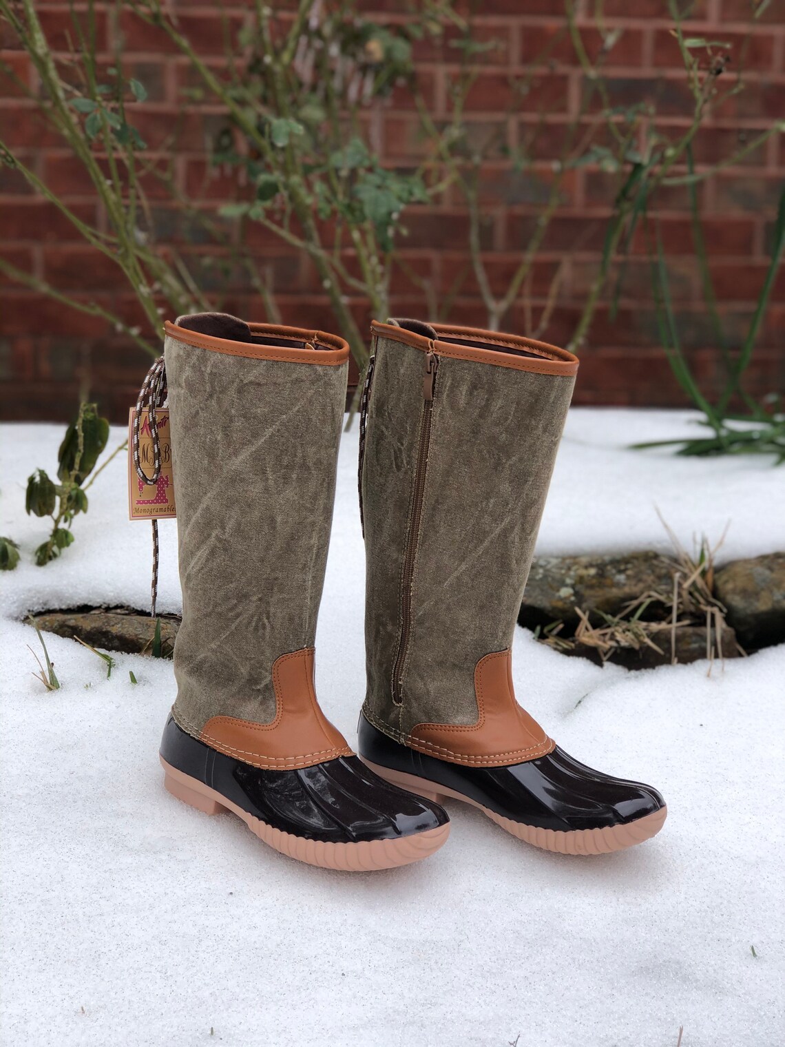 womens tall leather duck boots