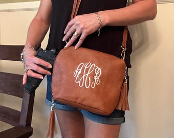Concealed carry purse, personalized bag, CCW crossbody, side pocket