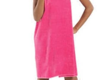 Personalized Wrap, Monogrammed Cloth Bath Towel, Custom spar robe, Shower and Pool