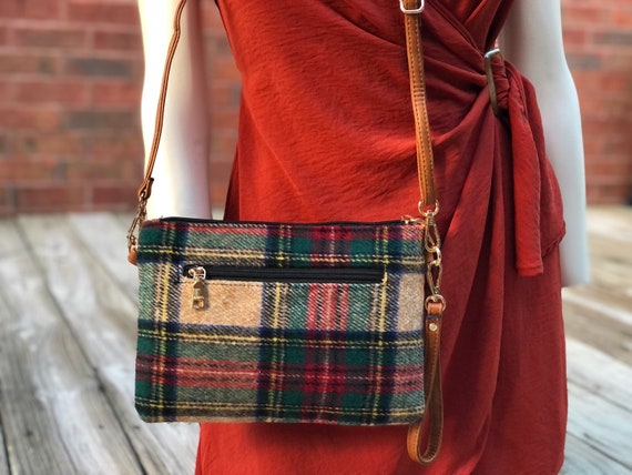 Monogram Crossbody Plaid Purse, Bag, Riley Crossbody, Monogrammed