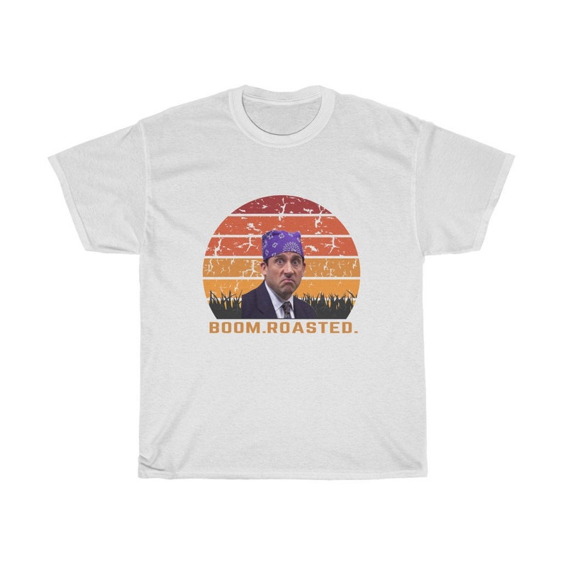 The Office Boom Roasted Funny Tshirt Dunder Mifflin Boom Etsy