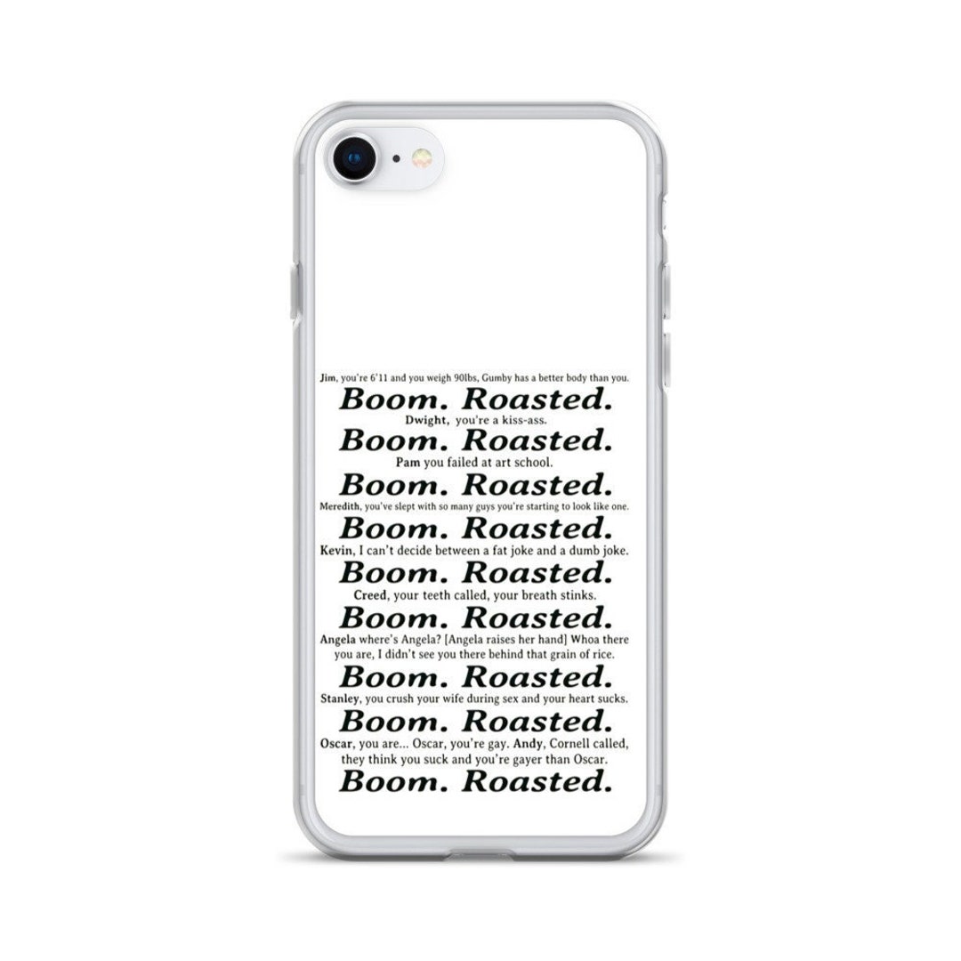 The Office Boom Roasted Funny Case Dunder Mifflin Boom Etsy