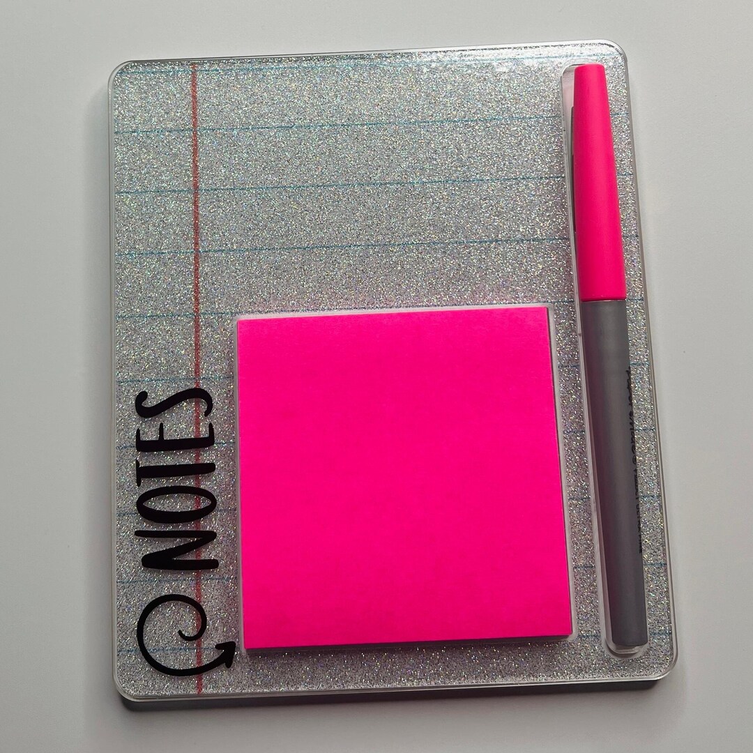 Teacher Sticky Notes Holder/note Holder With Pen Space/ Sticky Note
