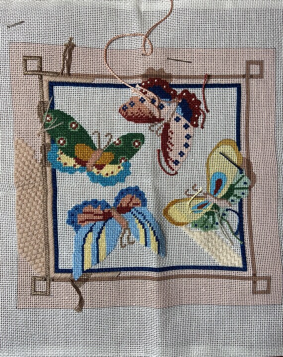 Needlepoint butterfly best sale