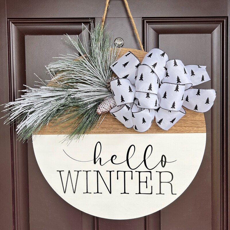 Winter Wreaths for Front Door Not Christmas - Etsy