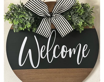 Welcome Door Sign, Front Door Wreath, Farmhouse Decor, Housewarming Gift For Family, Welcome Door Wreath, Front Door Sign, Mothers Day Gift