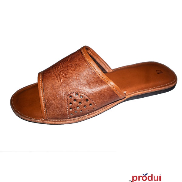 men's leather sandals size 10