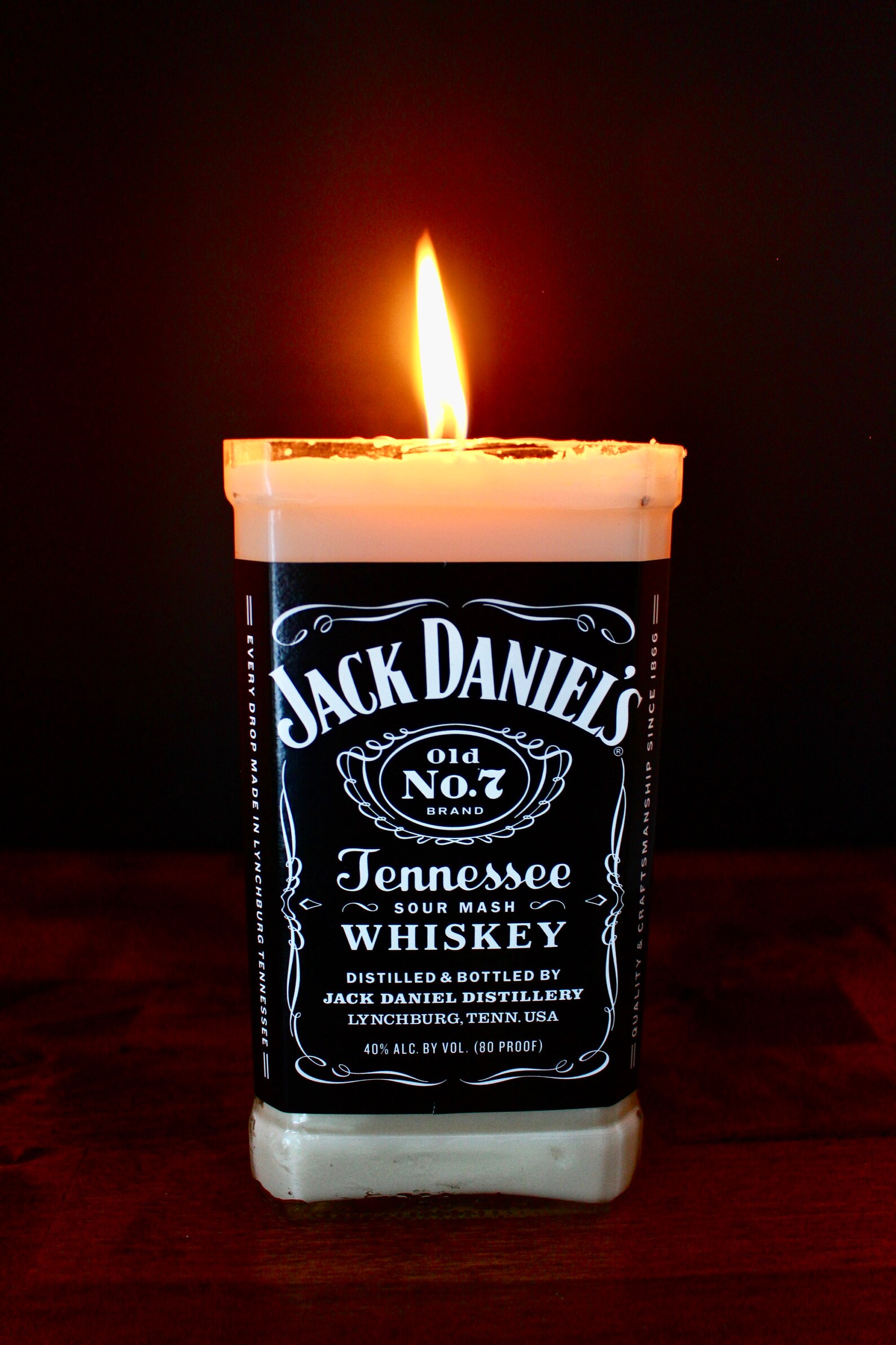 Jack Daniels Whiskey Candle with Customizable Scent and Wick Etsy