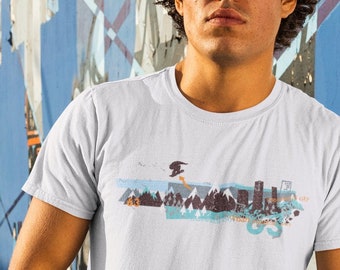 Snowboard Shirt | Snowboarding Shirt Skier Retro Shirt Outdoor Shirt Ski Gift Mountain Shirt Ski Gifts Ski Ski Art Ski Utah California Shirt