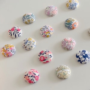 Liberty Fabric Bobbles, Fabric Button Hair Tie