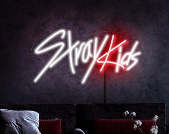 Stray Kids neon sign, StrayKids led sign, K-pop neon sign, Music neon sign, Stray Kids fan gift, K-pop wall art decor, Stray Kids art decor