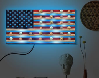 Challenge coin display wall mount, Challenge coin holder army, Military coin display flag neon, Challenge coin display led lighting