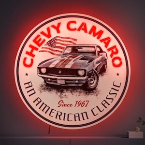 Chevy Camaro neon sign, Chevrolet Camaro led sign, Camaro neon sign, Chevy Camaro gift, Car neon sign, Garage neon sign decor, Camaro decor