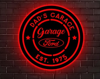 Custom garage led sign, Garage neon sign, Dad's garage led sign, Garage light up sign, Personalized garage sign