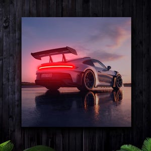Sport car neon sign, Car print lighted, Car artwork print, Car led sign, Sport car lover gift, Garage neon sign decor, Sport car art decor
