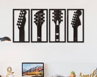 Guitar wall art, Guitar wall decor, Musical instruments wall art Musician wall art, Music Studio art, Wood wall art, Music Lover Gift