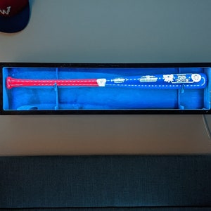 Baseball bat display with light, Baseball shadowbox, Baseball bat holder, Baseball bat led display,Baseball bat wall mount,Baseball bat rack