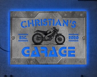 Custom garage neon sign, Personalized garage sign, Garage led sign, Garage light up sign, Garage gifts, Garage wall mount sign