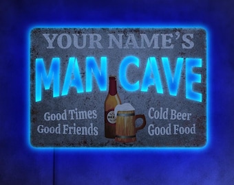 Man cave neon sign, Custom man cave sign, Man cave led sign, Personalized man cave sign, Man cave gift, Man cave name sign, Man cave decor