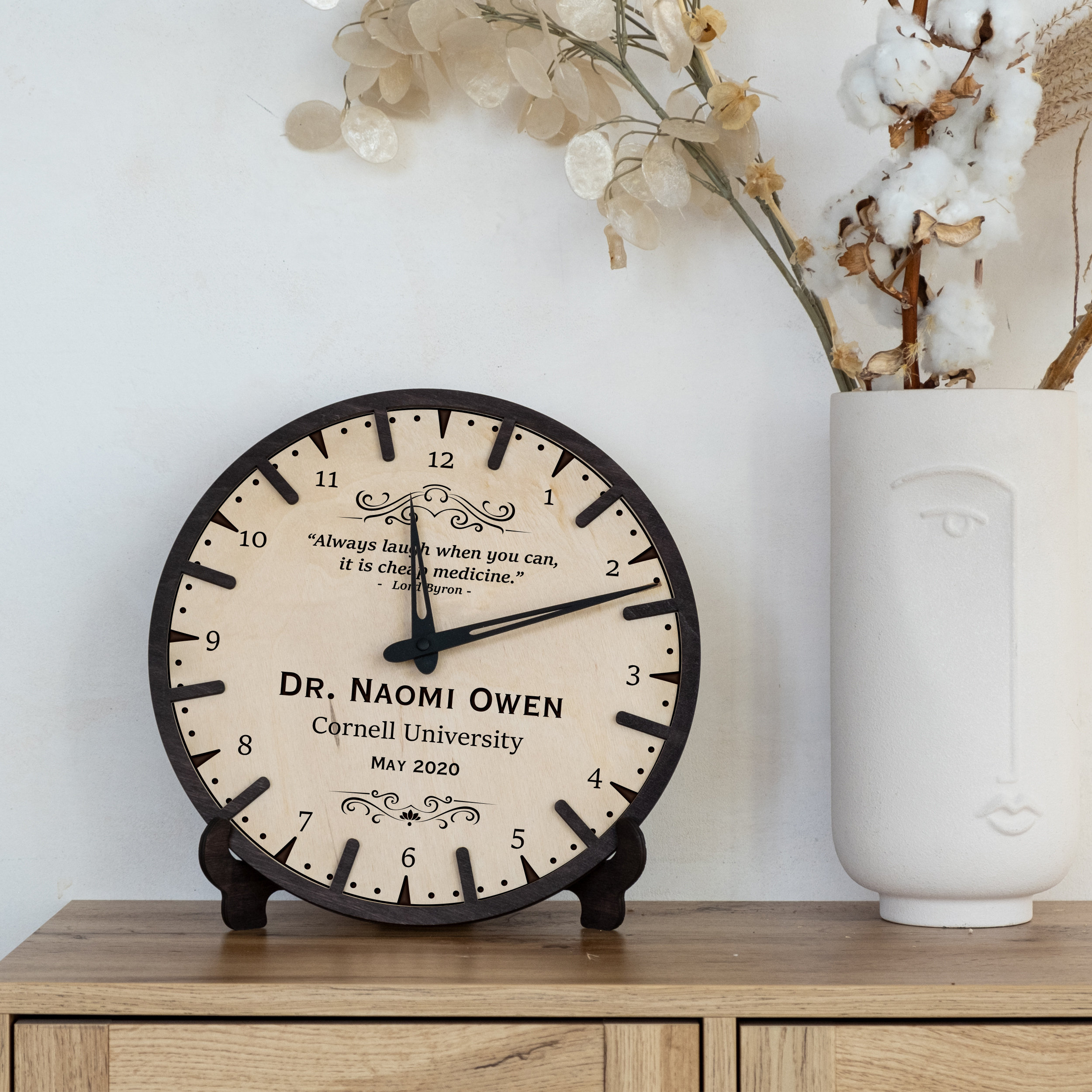 Graduation Wall Clock, Student Wall Clock Custom, Phd Wall Clock